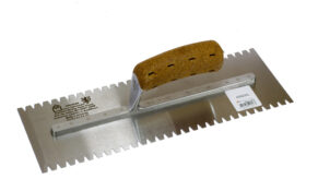Stainless Chrome Steel Finishing Trowel 8mm Notched