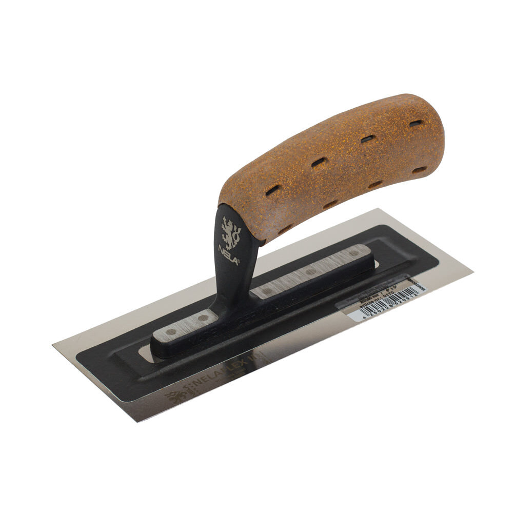 NELA Flex II Midget Trowel Premium 200x80mm stainless steel finishing trowel for Venetian plaster and detailed work