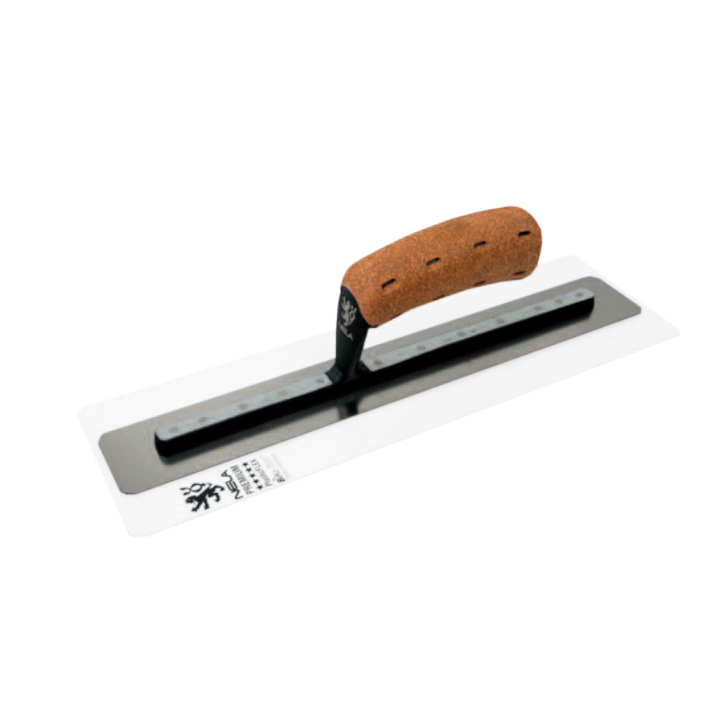 NELA PlasticFlex Trowel with BiKoGrip cork handle and 1mm high-impact plastic blade, ideal for Venetian plaster and microcement finishing